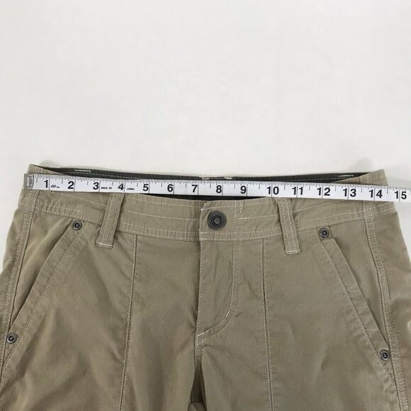 Kuhl Mid-Rise Hiking Capri Women's Size 2 Beige Cropped Embroidered Pockets - Picture 9 of 14